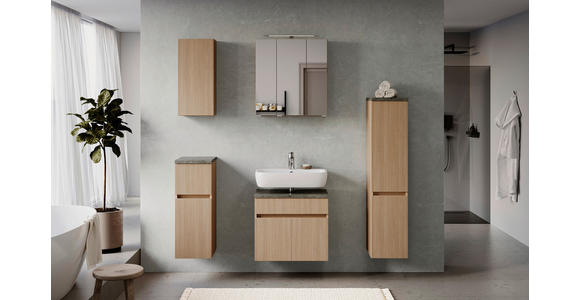 MIDISCHRANK 30/131/35 cm  - Sandfarben/Eichefarben, KONVENTIONELL, Holzwerkstoff/Kunststoff (30/131/35cm) - Xora