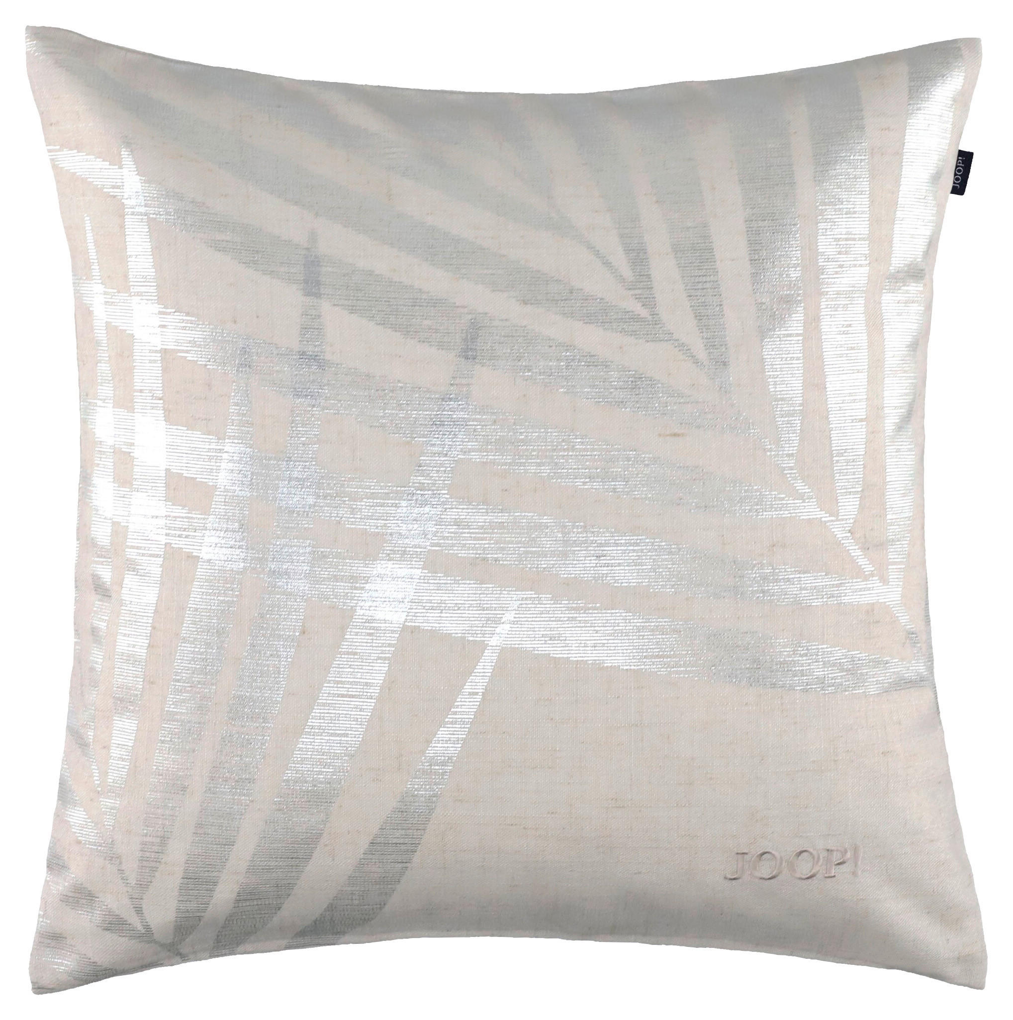 KISSENHÜLLE J!Fine-Leaf 50/50 cm  - Beige/Silberfarben, Basics, Textil (50/50cm) - Joop!
