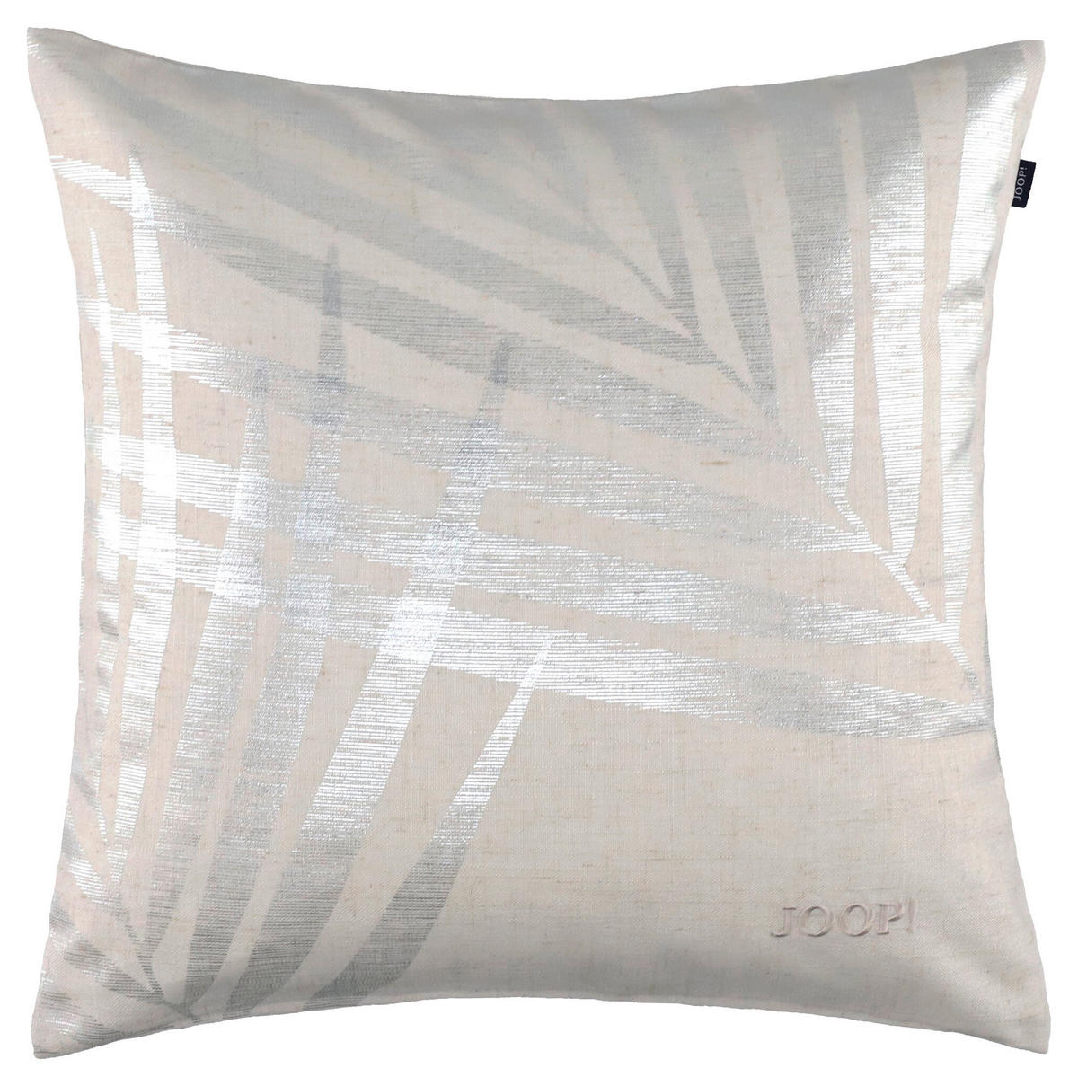 KISSENHÜLLE J!Fine-Leaf 50/50 cm  - Beige/Silberfarben, Basics, Textil (50/50cm) - Joop!