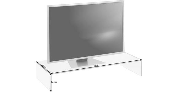 TV-AUFSATZ in Klar  - Klar, Design, Glas (80/14/35cm) - Xora