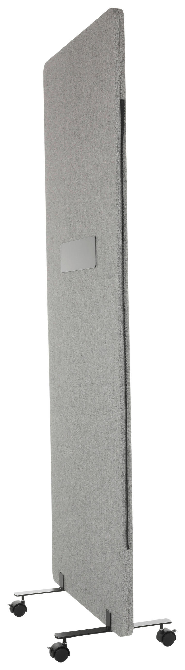 TRENNWAND Kunststoff, Textil, Metall Hellgrau, Klar  - Klar/Hellgrau, Basics, Kunststoff/Textil (60/177/3cm) - MID.YOU