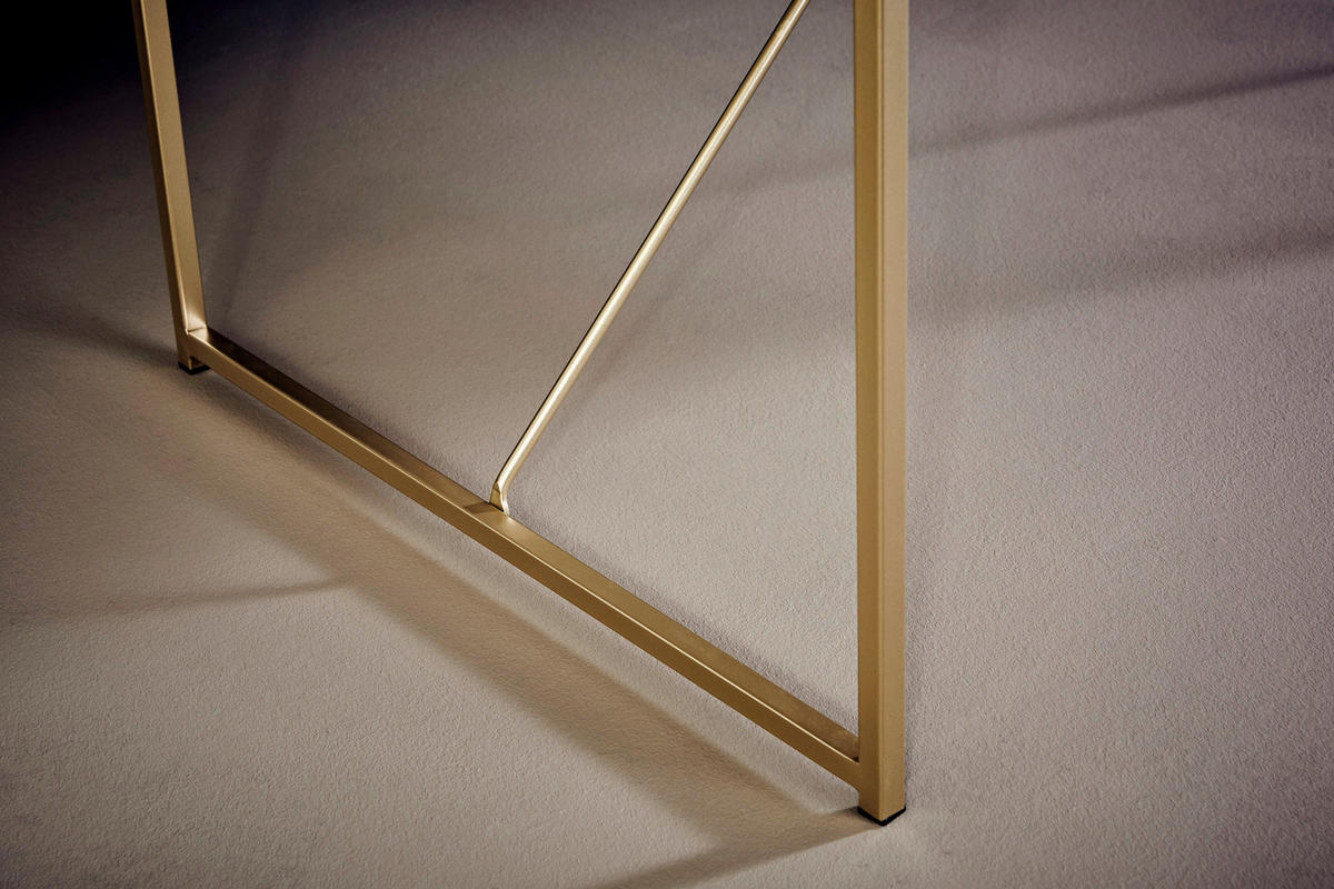 KONSOLENTISCH in Metall, Holzwerkstoff 111/30/76 cm    - Goldfarben/Weiß, KONVENTIONELL, Holzwerkstoff/Metall (111/30/76cm) - Livetastic