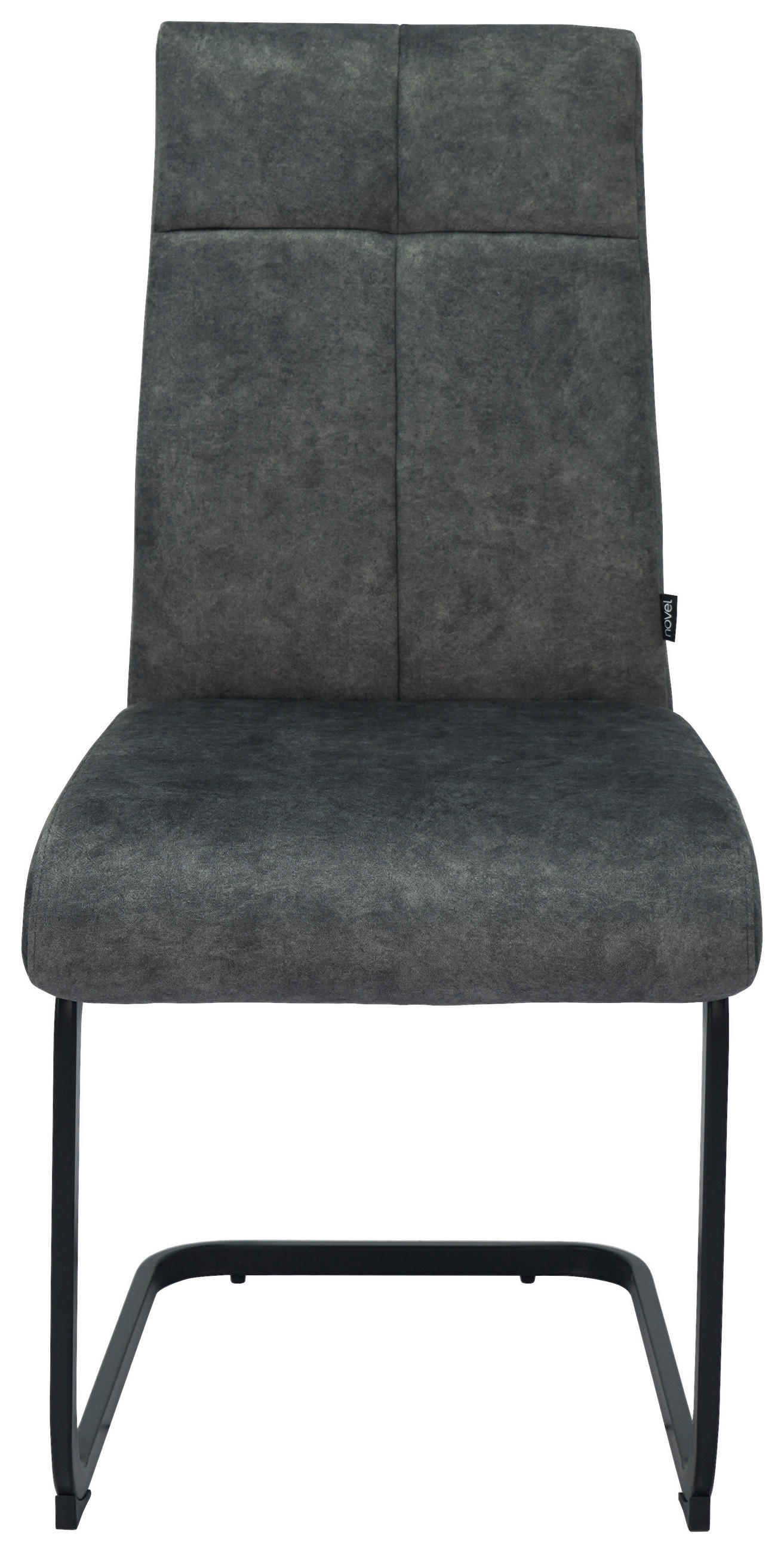 SCHWINGSTUHL  in Eisen Webstoff  - Anthrazit/Schwarz, Design, Textil/Metall (45/92/62cm) - Novel