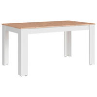 ESSTISCH rechteckig Weiß, Eiche Artisan  - Weiß/Eiche Artisan, MODERN, Holzwerkstoff (160/90/75cm) - MID.YOU