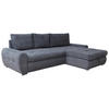 ECKSCHLAFSOFA in Velours Grau  - Chromfarben/Weiss, Design, Kunststoff/Textil (277/175cm) - Livetastic