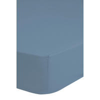 SPANNLEINTUCH 180/220 cm Satin  - Blau, Basics, Textil (180/220cm) - MID.YOU