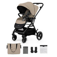 BUGGY Yoxi  - Schwarz Hochglanz/Beigebraun, Basics, Kunststoff/Textil (59/91/106cm) - Kinderkraft