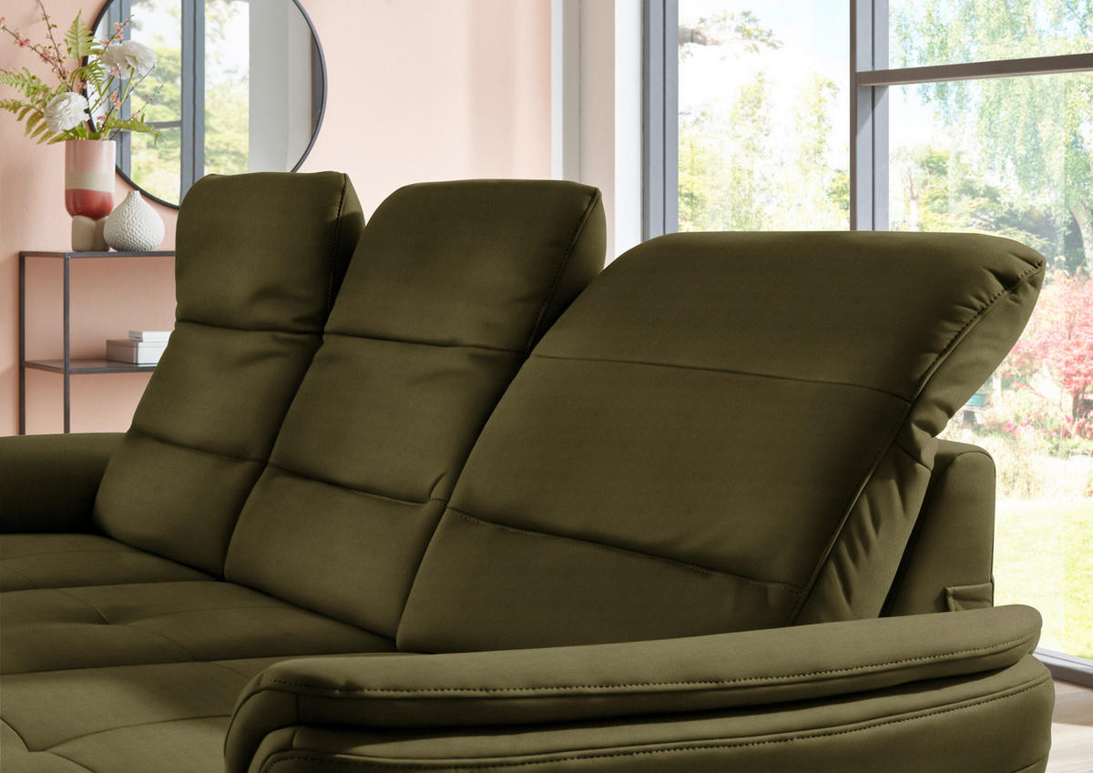 ECKSOFA in Flachgewebe Grün  - Schwarz/Grün, Konventionell, Textil/Metall (260/181cm) - Beldomo Speed