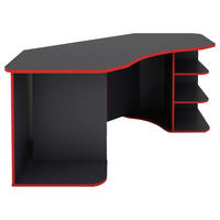 ECKSCHREIBTISCH 198,2/85/76 cm  in Anthrazit, Rot  - Anthrazit/Rot, MODERN, Holzwerkstoff (198,2/85/76cm) - MID.YOU