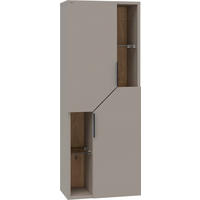 MIDISCHRANK 47,9/128/35 cm  - Eichefarben/Schwarz, LIFESTYLE, Glas/Holz (47,9/128/35cm) - Voglauer