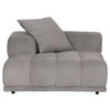 SOFAELEMENT in Flachgewebe Greige  - Greige/Schwarz, KONVENTIONELL, Kunststoff/Textil (125/66/155cm) - Carryhome