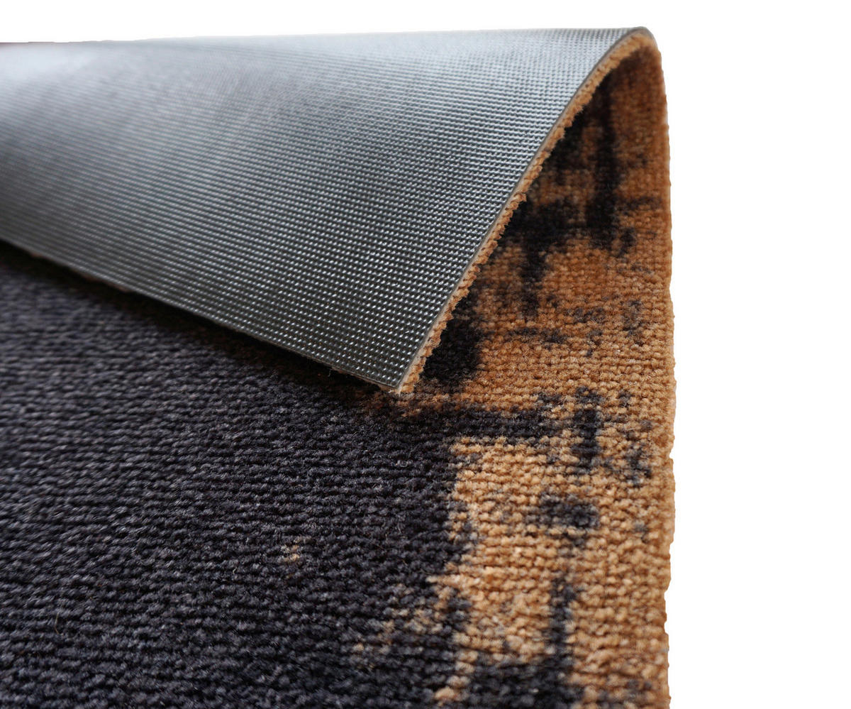 FUßMATTE  50/70 cm  Schwarz, Dunkelorange  - Dunkelorange/Schwarz, Design, Textil (50/70cm) - Esposa