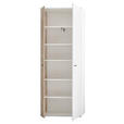 GARDEROBENSCHRANK 75/198/37 cm  - Eichefarben/Anthrazit, Design, Holzwerkstoff/Metall (75/198/37cm) - Voleo