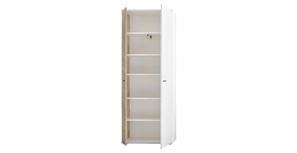 GARDEROBENSCHRANK 75/198/37 cm - Eichefarben/Anthrazit, Design, Holzwerkstoff/Metall (75/198/37cm) - Voleo