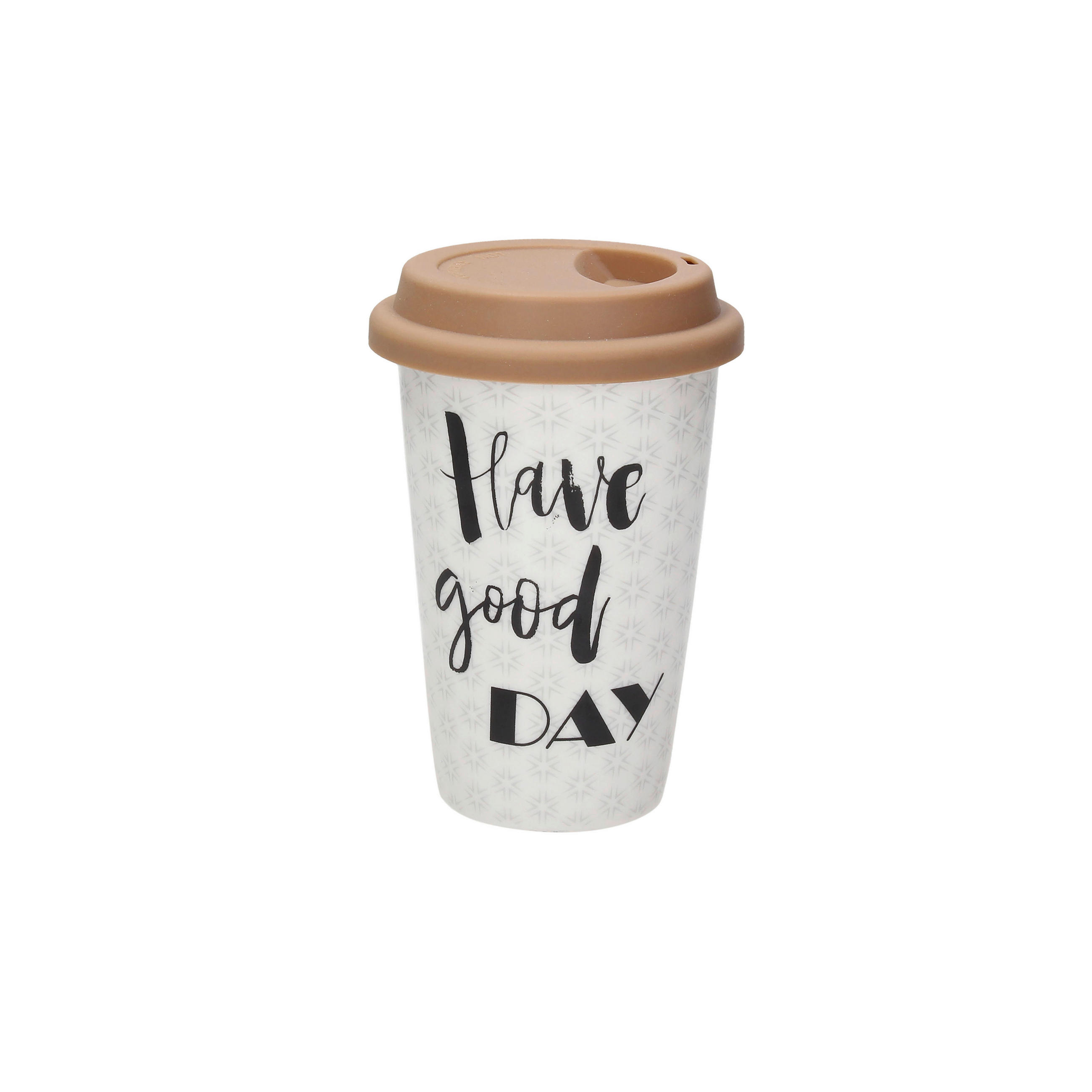 ČAŠA COFFEE TO GO  0,39 l   - bijela/smeđa, Basics, keramika (9.50/14cm) - Tognana