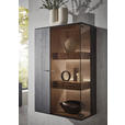 WOHNWAND  in Anthrazit, Eichefarben  311/196/44 cm  - Eichefarben/Anthrazit, Design, Glas/Holz (311/196/44cm) - Valnatura