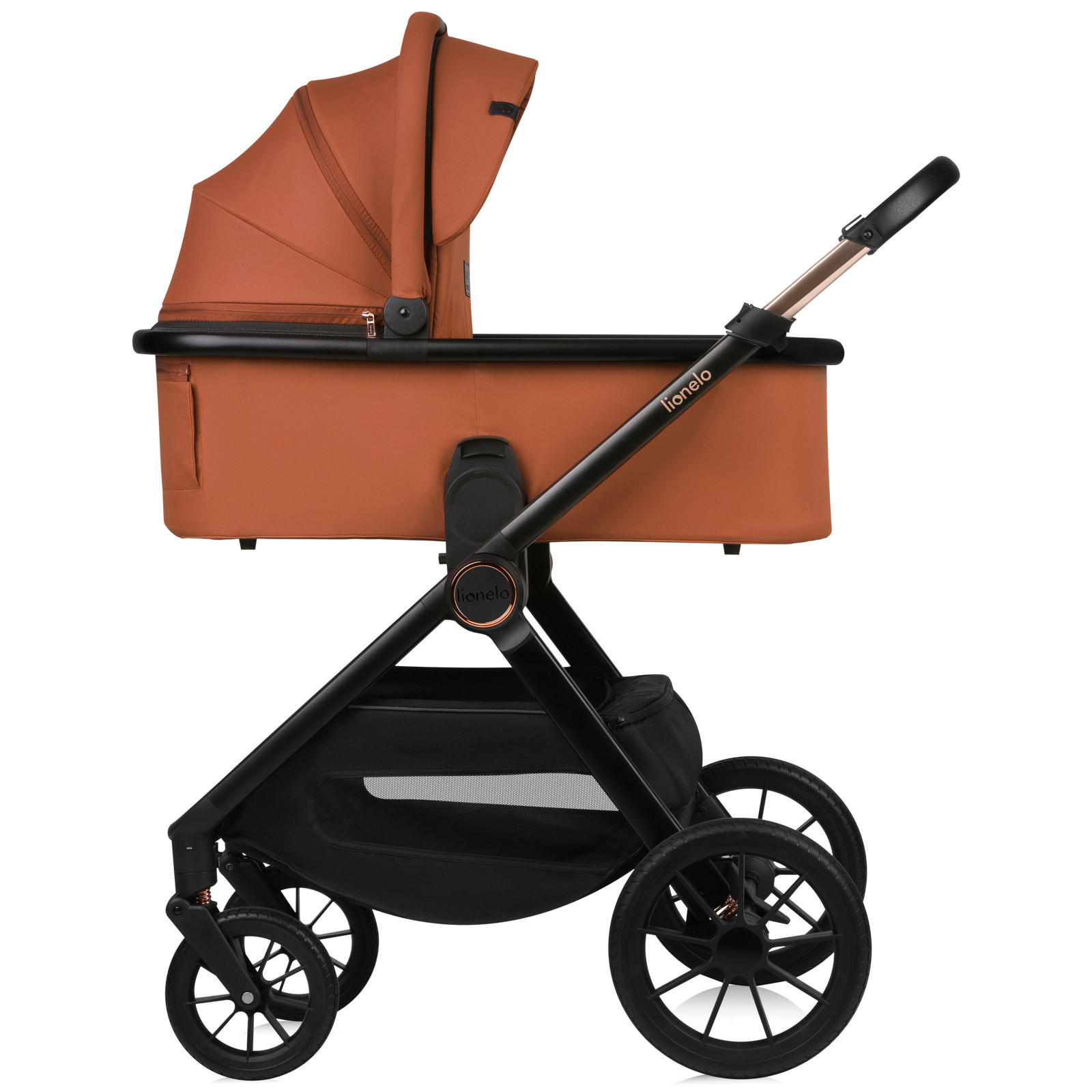 KINDERWAGENSET  Lo-Layla 2in1  Brown Rust  - Cognac, Basics (94/62/115cm) - Lionelo
