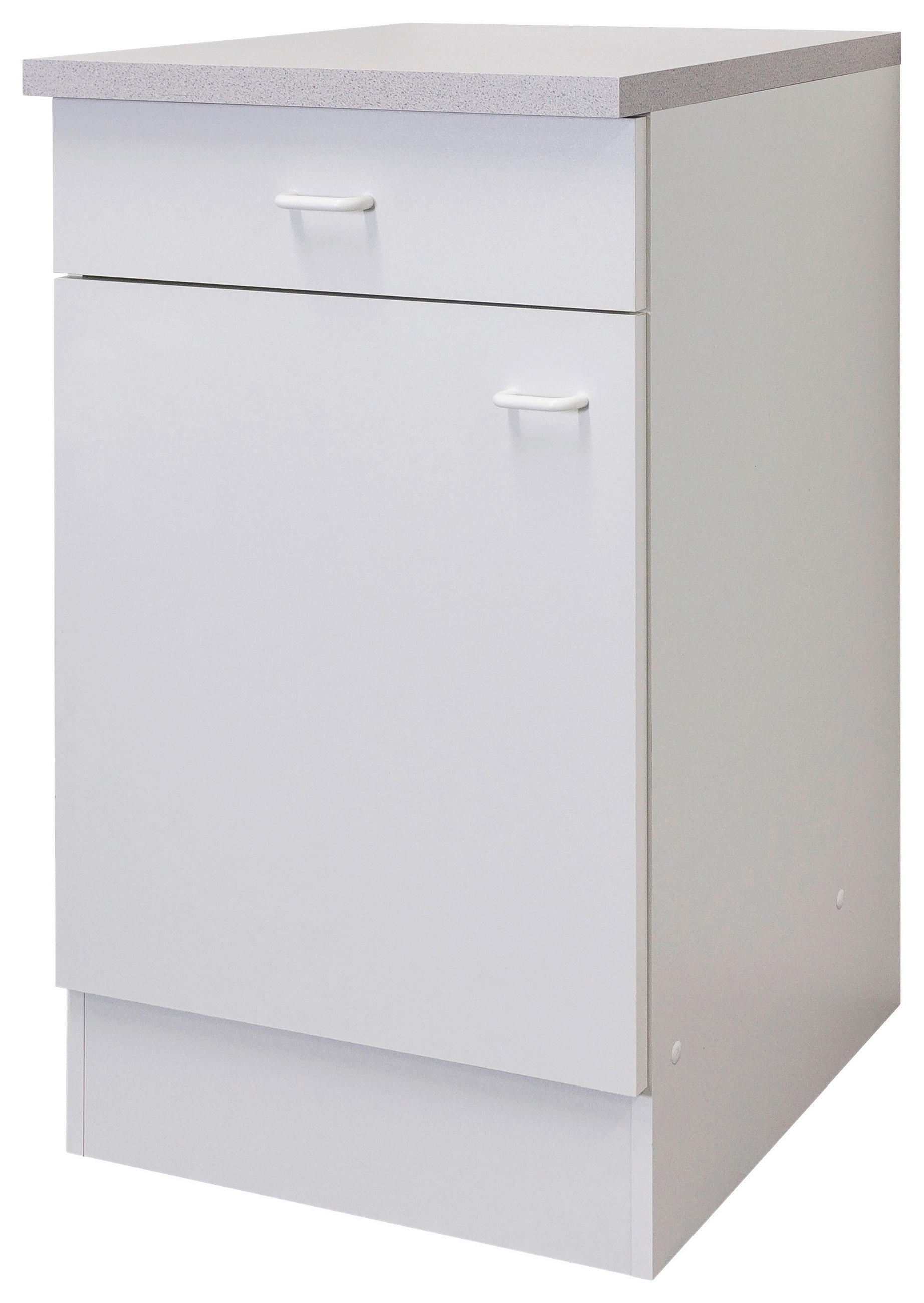 KÜCHENUNTERSCHRANK 50/85/50 cm in Weiß - Hellgrau/Weiß, KONVENTIONELL, Holzwerkstoff/Kunststoff (50/85/50cm) - FlexWell