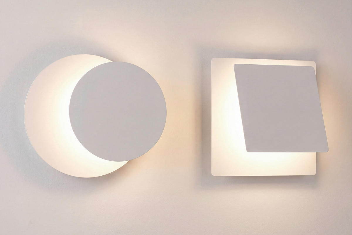 LED-WANDLEUCHTE Mio 18/18/7.2 cm  - Weiß, Design, Metall (18/18/7.2cm)
