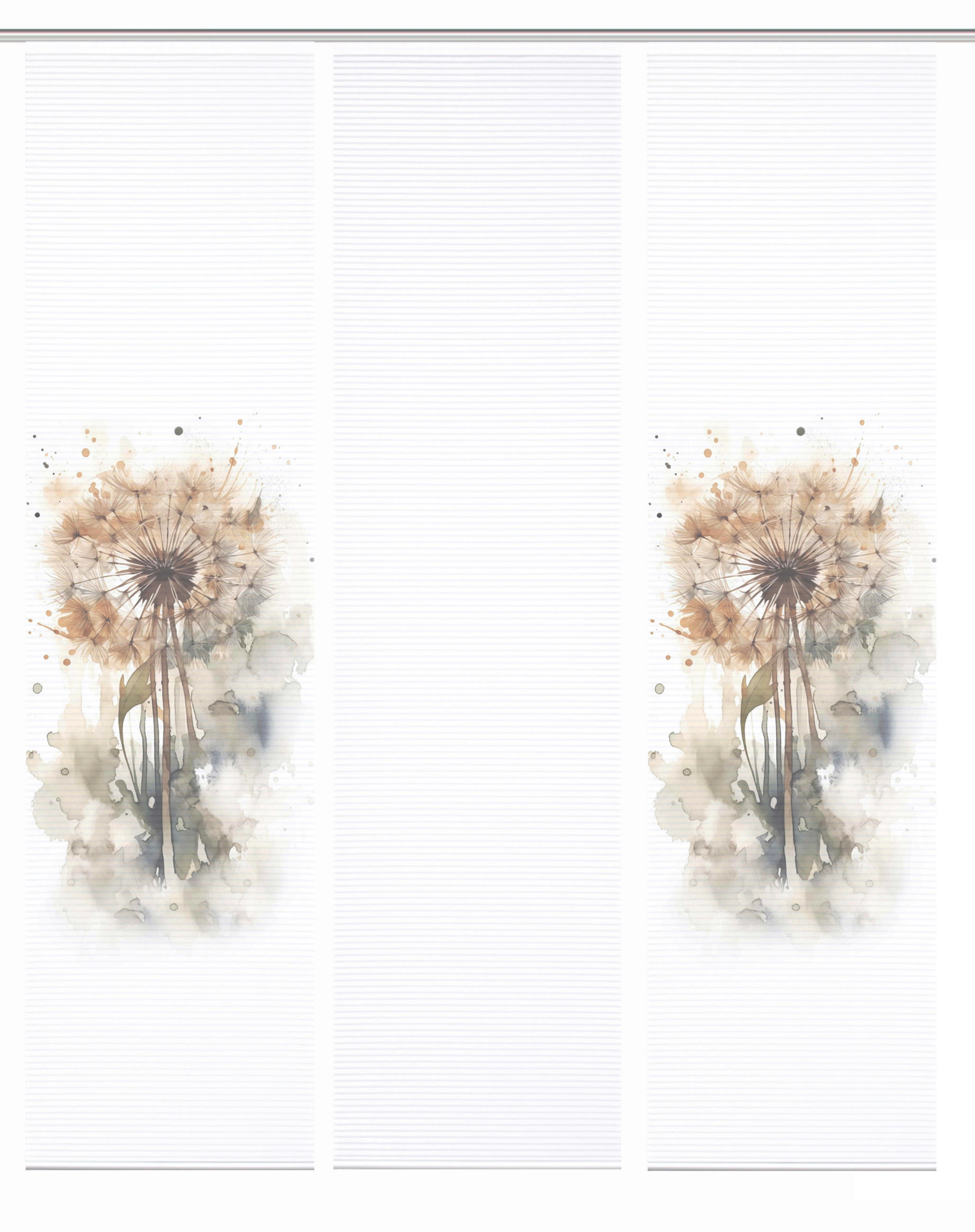 XXXLutz Flächenvorhang Amarande Grau, Natur, Weiß 60x245 cm