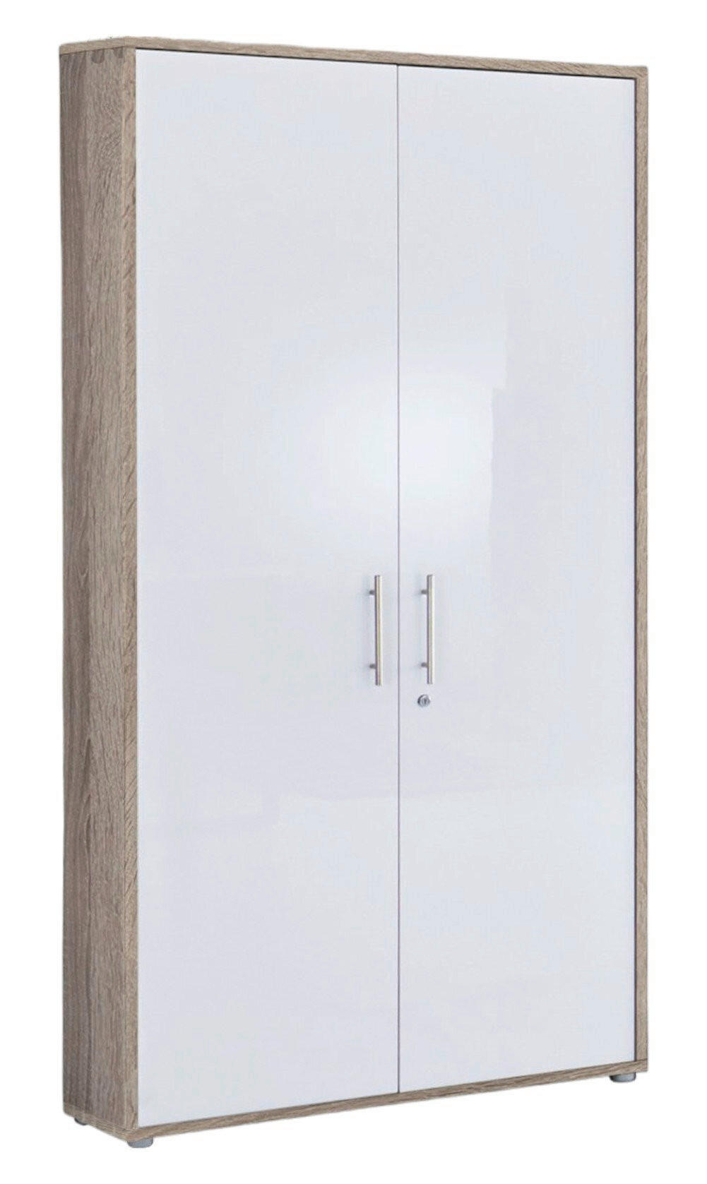 Aktenschrank Office Edition Weiß Hg/eiche Dekor B: 84,4cm