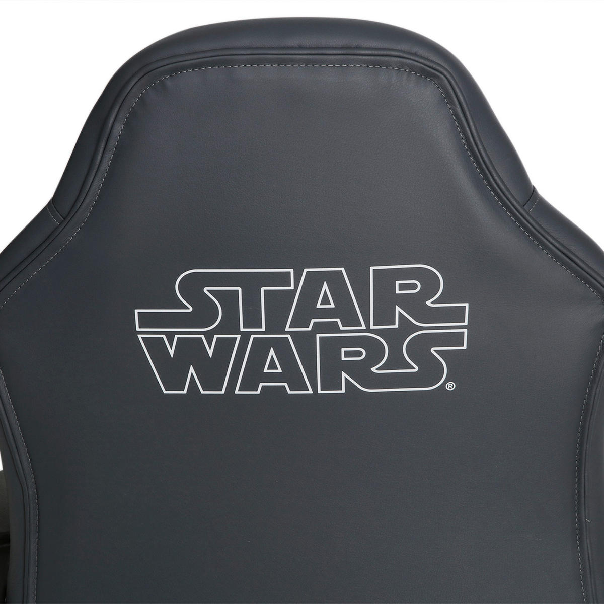 HERNÍ ŽIDLE, vzhled kůže, šedá, černá, bílá, světle modrá - šedá/bílá, Design, textil/plast (60/98,5-108/63,6cm) - Star Wars