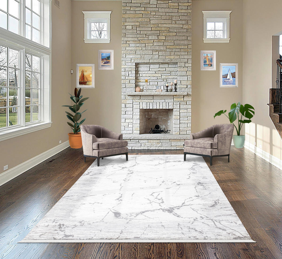 VINTAGE-TEPPICH 200/290 cm Royal Harmony Creme, Grau, Weiß  - Creme/Weiß, LIFESTYLE, Textil (200/290cm)