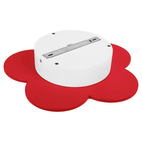 KINDERDECKENLEUCHTE Fiore 33/20 cm   - Rot, Basics, Holzwerkstoff/Kunststoff (33/20cm)
