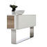 COUCHTISCH quadratisch Eichefarben, Weiß - Edelstahlfarben/Eichefarben, Design (77/77/40cm) - Carryhome COUCHTISCH quadratisch Eichefarben, Weiß - Edelstahlfarben/Eichefarben, Design (77/77/40cm) - Carryhome