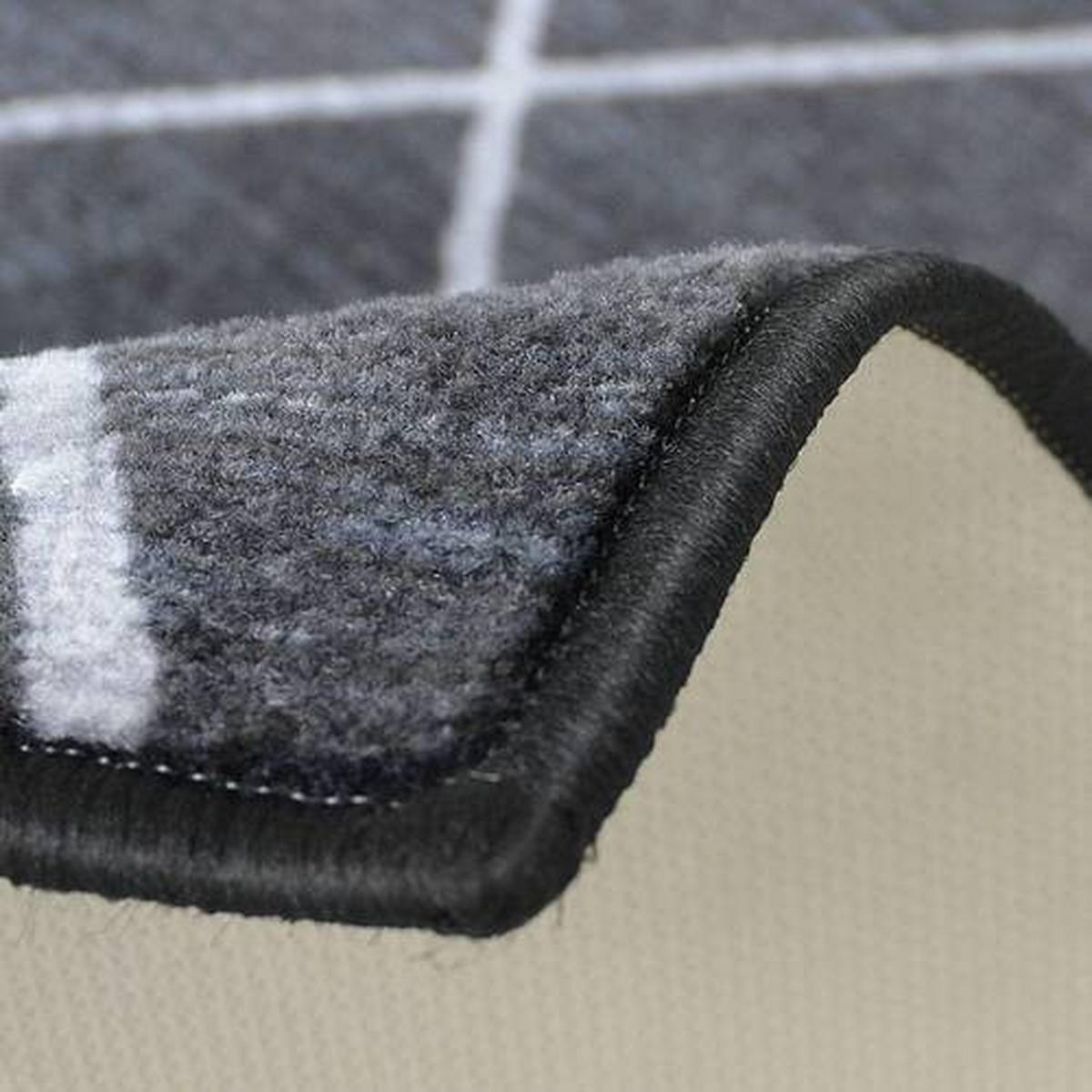 WEBTEPPICH 80/150 cm Cosenza Schwarz, Weiß  - Schwarz/Weiß, Design, Kunststoff/Textil (80/150cm)