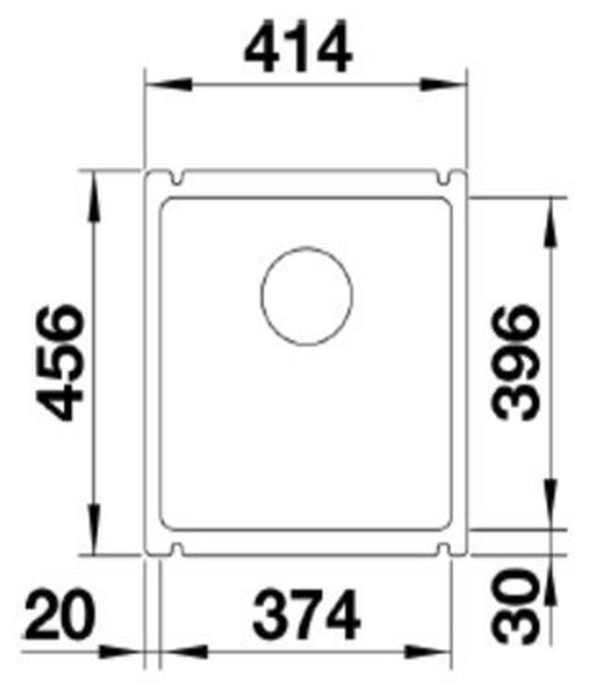 SPÜLE 106211  - Weiß, Basics, Keramik (41,4/45,6/18,5cm) - HKT