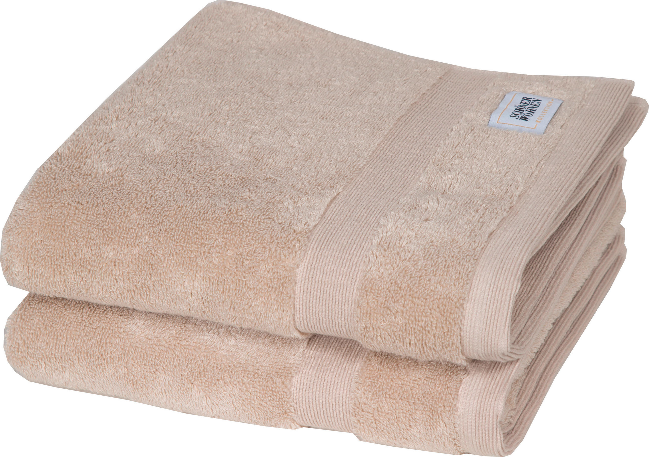 HANDTUCH SW-Cuddly Sandfarben 2-teilig  - Sandfarben, Basics, Textil (50/100cm) - Schöner Wohnen
