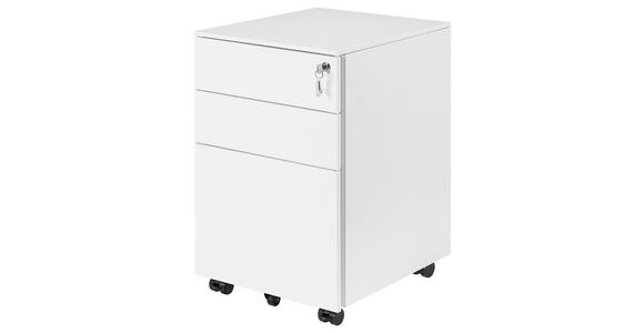 ROLLCONTAINER 39/60/45 cm  - Weiß, KONVENTIONELL, Kunststoff/Metall (39/60/45cm) - Novel