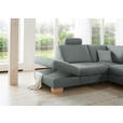 ECKSOFA in Mikrofaser Grau  - Wildeiche/Beige, KONVENTIONELL, Holz/Textil (236/286cm) - Voleo