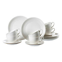 KAFFEESERVICE Weiß Levi 18-teilig  - Weiß, KONVENTIONELL, Keramik (42/13/23cm) - Ritzenhoff Breker