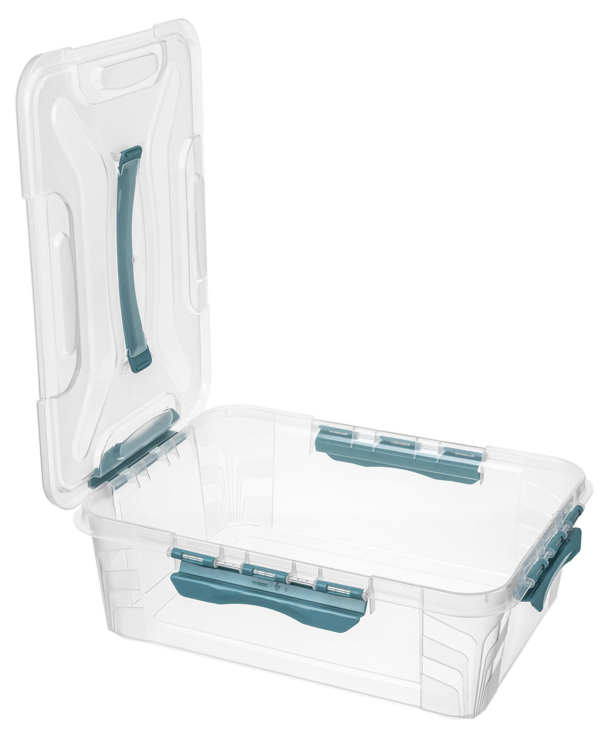 BOX S VEKOM 10 l - priehľadné/svetlomodrá, Basics, plast (39/29/12,4cm)