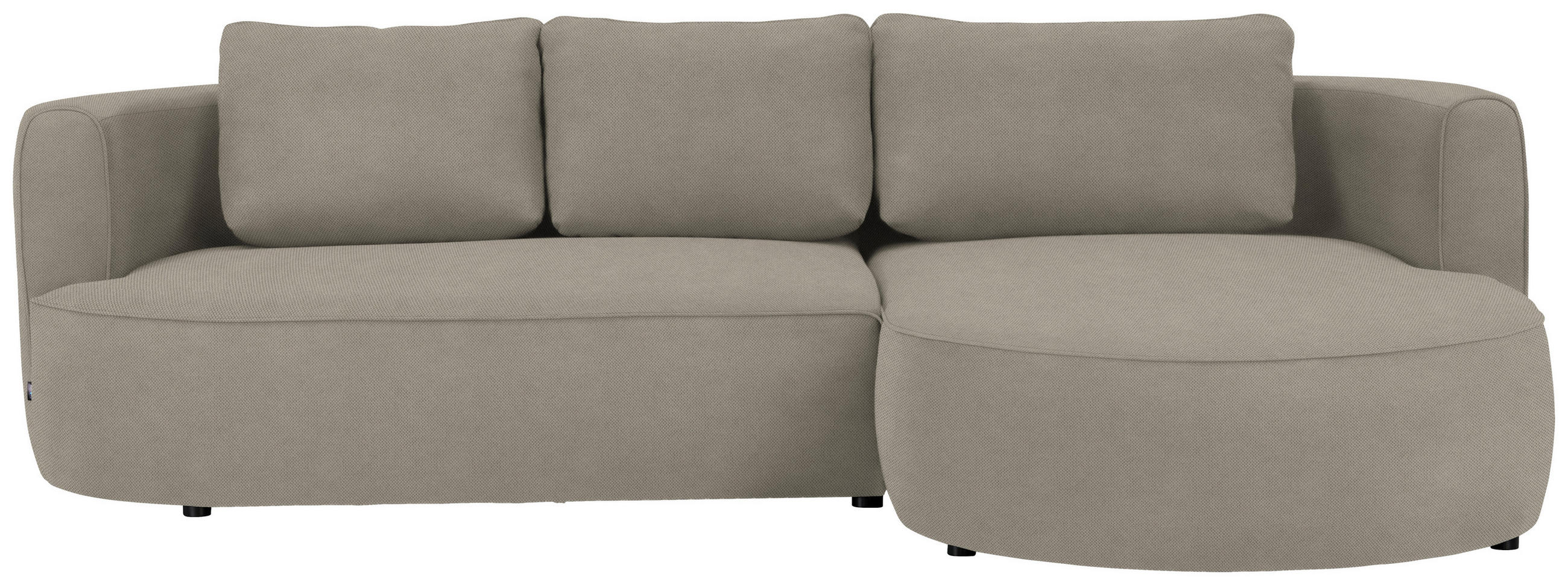ECKSOFA in Webstoff Braun  - Schwarz/Braun, Modern, Kunststoff/Textil (284/183cm) - Welnova