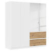 DREHTÜRENSCHRANK  in Eiche Artisan, Weiß  - Weiß/Eiche Artisan, MODERN, Holzwerkstoff (181/197/54cm) - Rauch Möbel