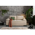 BOXSPRINGSOFA Cord Beige  - Beige/Schwarz, Design, Textil/Metall (200/100/108cm) - Novel