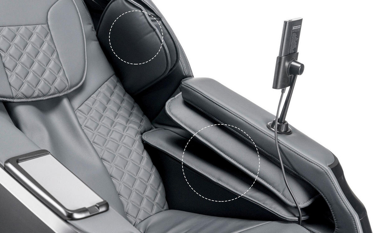 MASSAGESESSEL  mit Schwarz integrierte Lautsprecher, Relaxfunktion, Liegefunktion, Sitzheizung, Netzbetrieb, Massagefunktion, Herz-Waage-Funktion, abwischbar, ausziehbare Fußstütze, Bluetooth-Lautsprecher, Rückenlehne in S-Form  - Schwarz, Basics, Kunststoff/Textil (76/113/155-175cm) - iRest