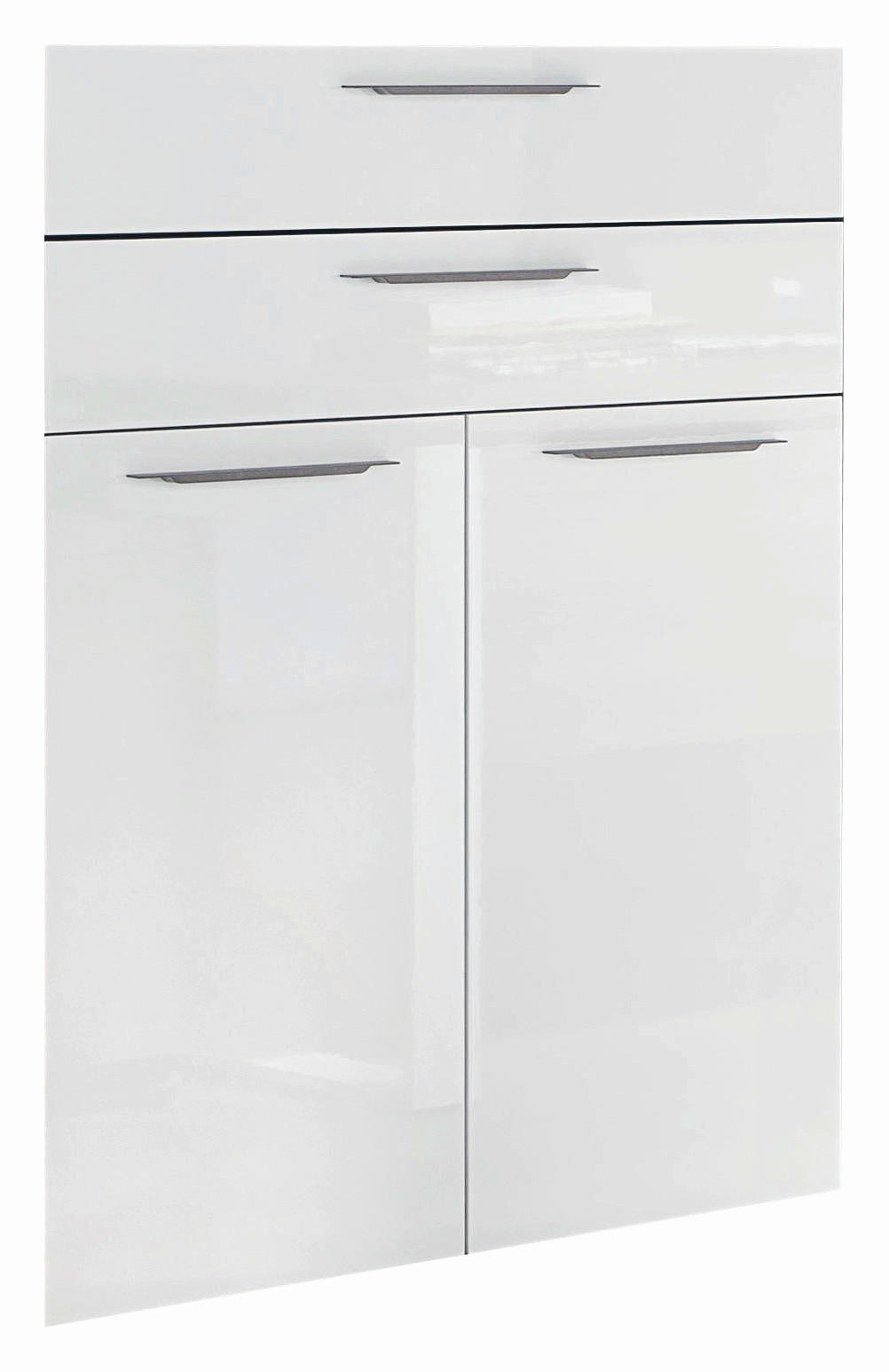 FRONT in alb lucios intens  - antracit/alb lucios intens, Design, metal/material pe bază de lemn (75/105/1,8cm) - Carryhome