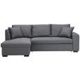 ECKSOFA  in Webstoff Grau  158/238 cm  - Schwarz/Grau, Design, Kunststoff/Textil (158/238cm) - Xora