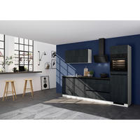 KÜCHENLEERBLOCK 280 cm   in Eiche dunkel  - Eiche dunkel/Hellgrau, Design, Holzwerkstoff (280cm) - Impuls