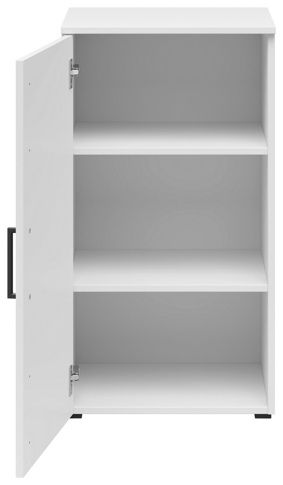 KOMODA, bela  - črna/bela, Moderno, umetna masa/leseni material (45/83/40cm) - Carryhome