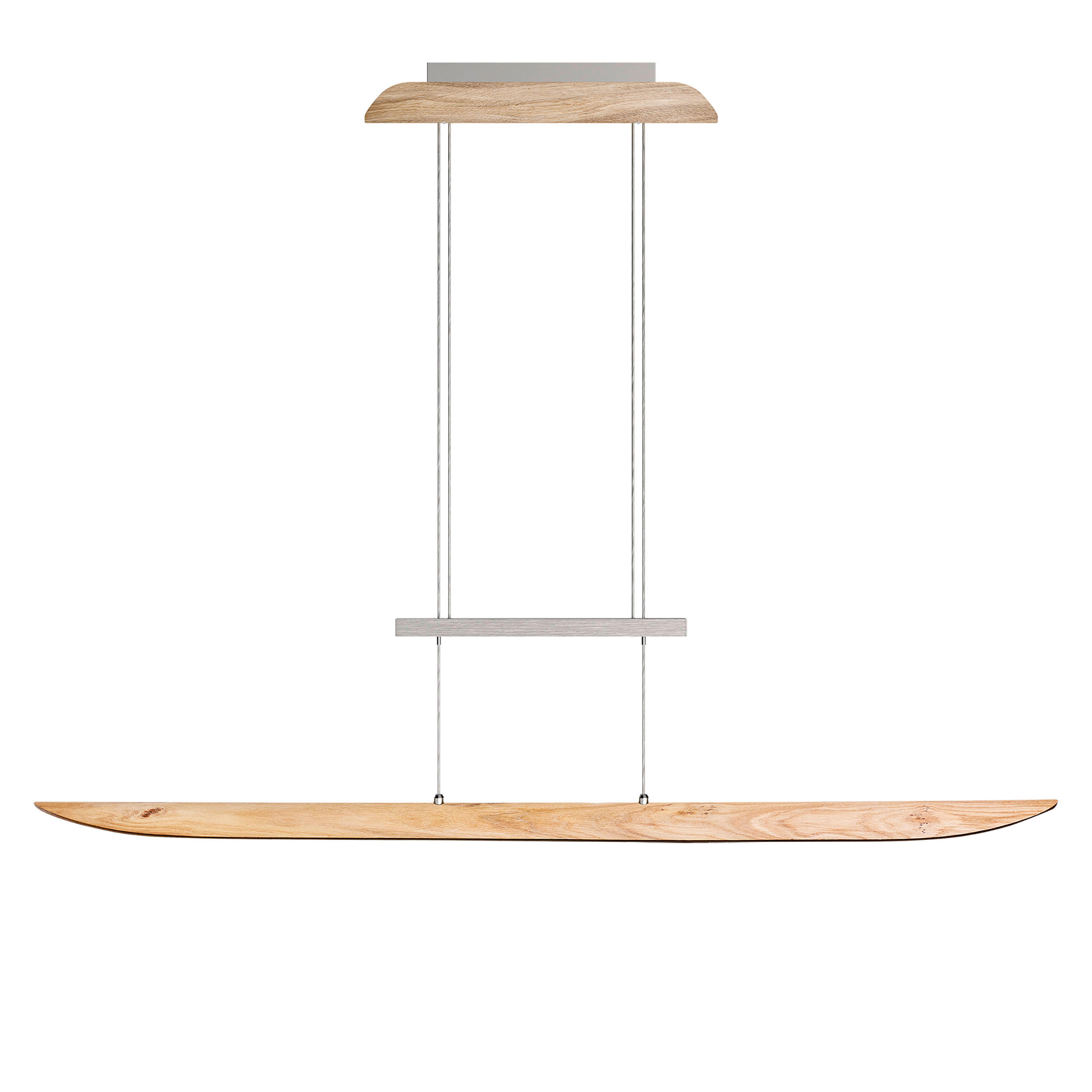 LED-HÄNGELEUCHTE Montafon 120/18/80-160 cm   - Natur, Holz (120/18/80-160cm) - Waldwelt