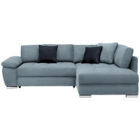 ECKSOFA in Webstoff Hellblau  276/212 cm  - Chromfarben/Silberfarben, Design, Kunststoff/Textil (276/212cm) - Carryhome