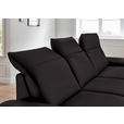 ECKSOFA Rivello in Echtleder Dunkelbraun  328/193 cm  - Dunkelbraun/Schwarz, Design, Leder/Metall (328/193cm) - Dieter Knoll