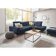 ECKSOFA in Chenille Dunkelblau  310/240 cm  - Schwarz/Dunkelblau, Design, Textil/Metall (310/240cm) - Xora