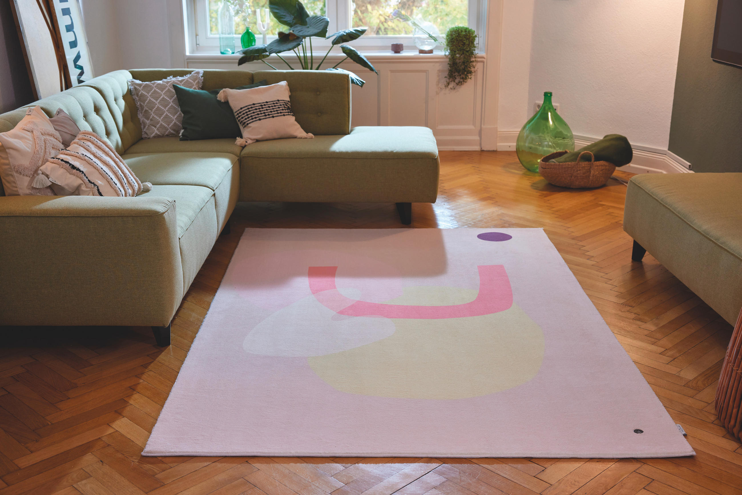 TKANA PREPROGA SHAPES - SIX 140/200 cm potiskano rumena, večbarvno - rumena/večbarvno, Design, tekstil (140/200cm) - Tom Tailor