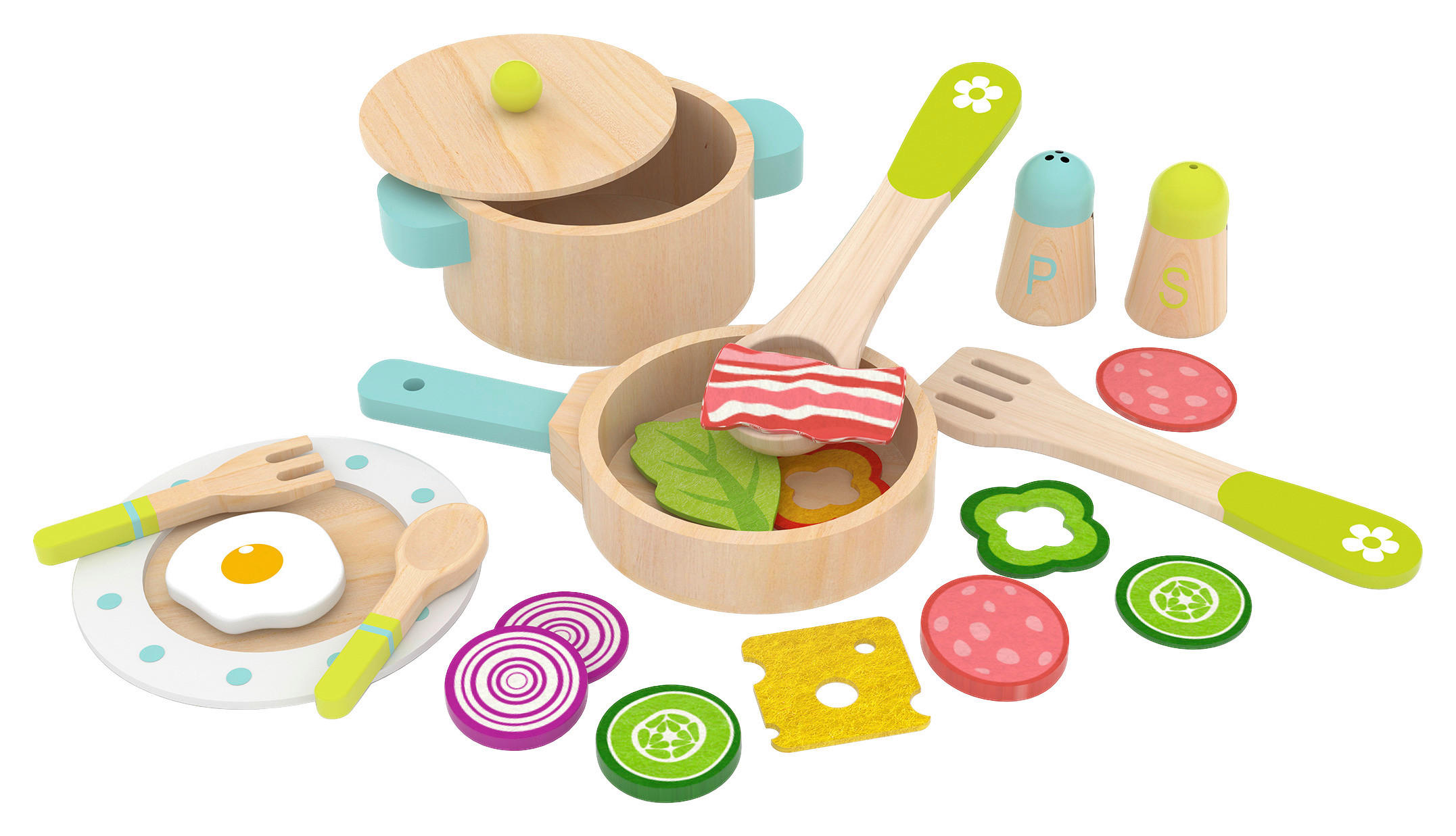 KINDERKÜCHENZUBEHÖR  - Multicolor, Basics, Holz/Textil